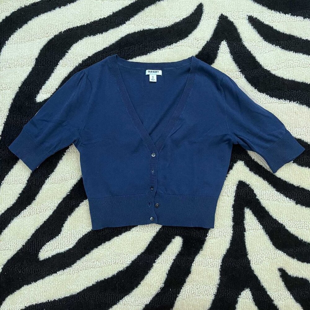 Old Navy NAVY Lightweight Cropped Cardigan